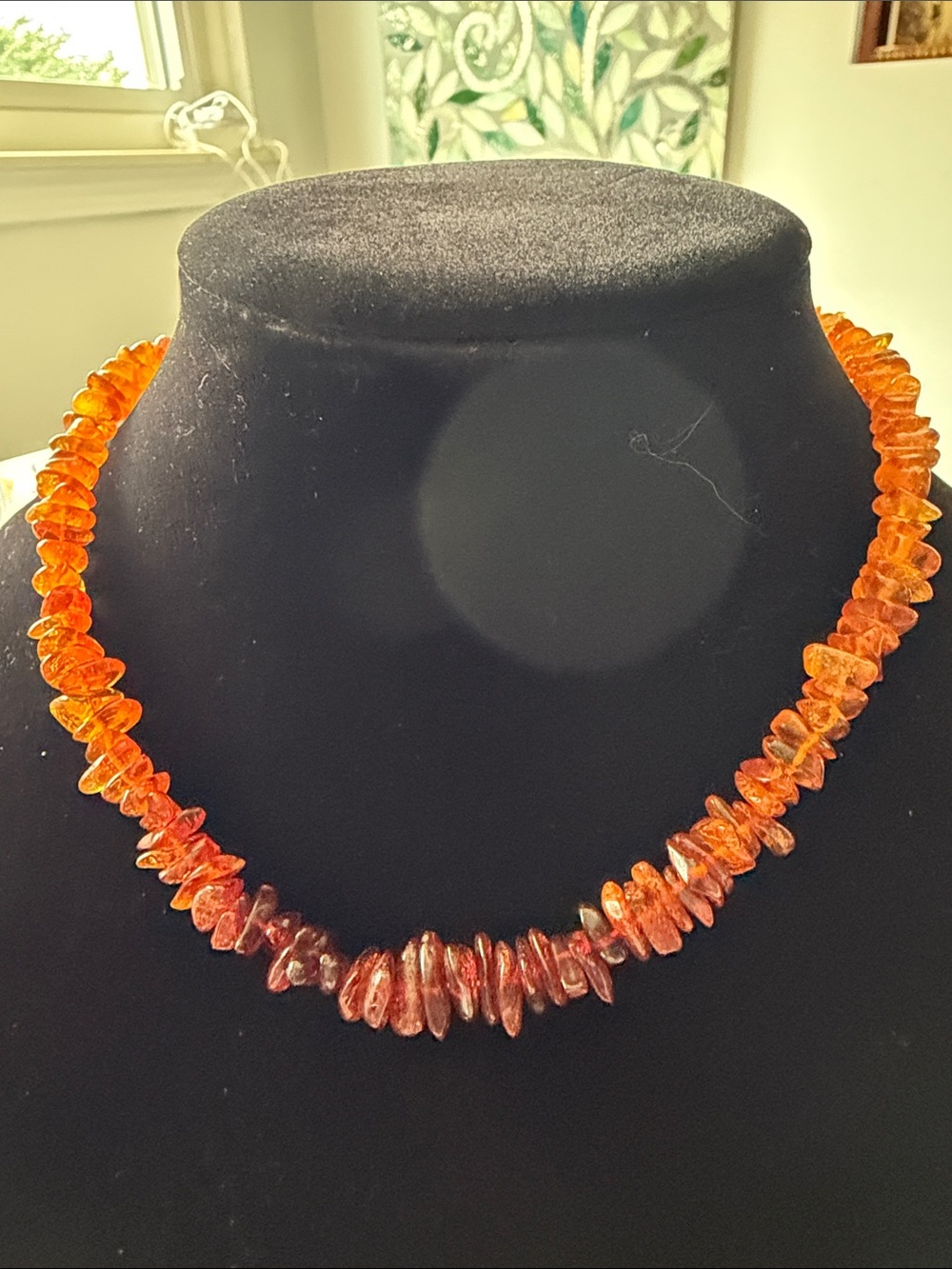 Amber Chip Necklace - Orange Baltic-Style Women’s Jewelry Necklace